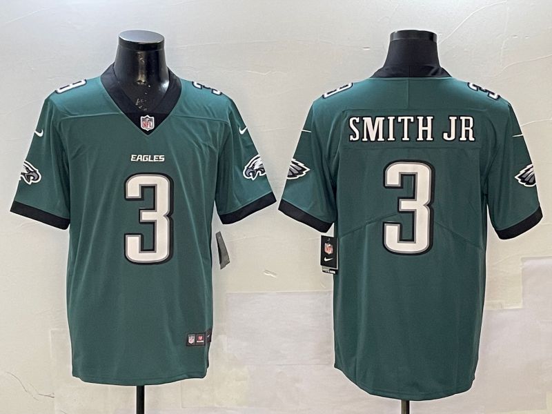 Men Philadelphia Eagles #3 Smith jr Green Second generation 2025 Nike Limited NFL Jersey style 1->philadelphia eagles->NFL Jersey